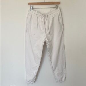 Homme Girls 100% cotton white jogger sweatpants medium